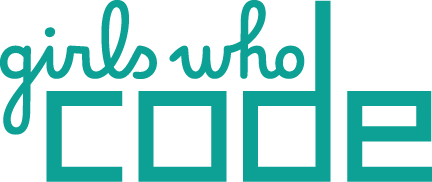 Teal text logo displaying the words girls who code, with girls who in a script font and code in a bold, blocky font, highlighting equity and inclusion.