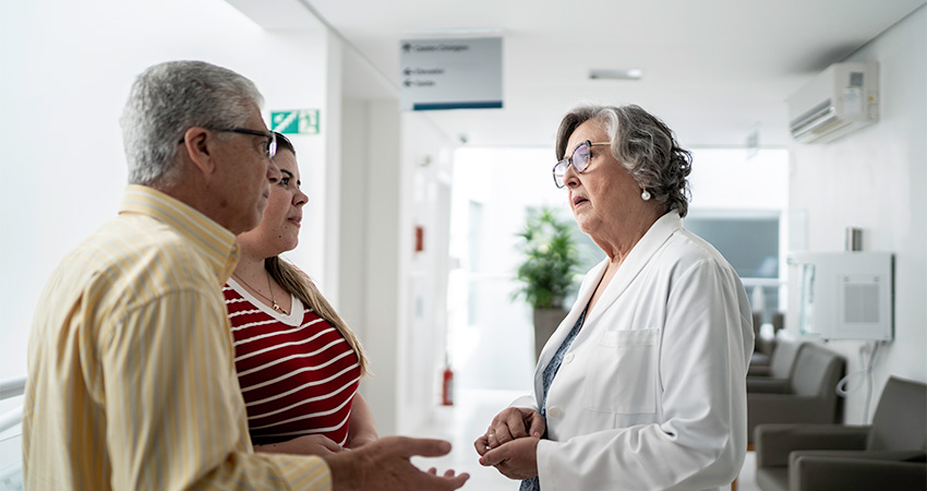 patients talking to physician