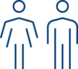 two stick figures next to each other