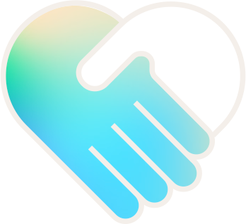 A stylized image of two hands forming a heart shape, with a gradient color blend of light blue, green, and yellow tones, symbolizing care and Antimicrobial Stewardship.