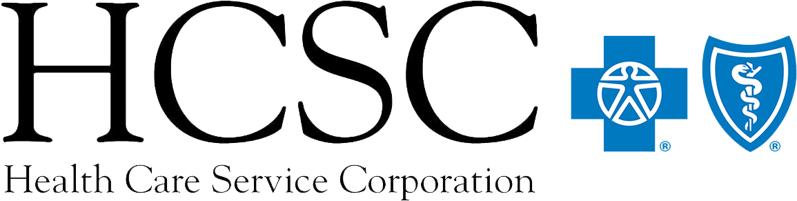 HCSC logo with the text Health Care Service Corporation next to the Blue Cross and Blue Shield symbols.