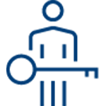 stick figure with key