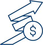 arrow with coin icon