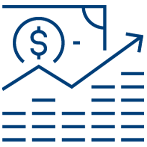 financial uptrending icon