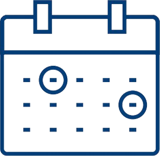 calendar with circled dates icon