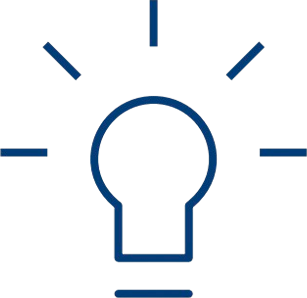 light bulb with rays coming out icon
