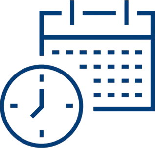 calendar with clock icon