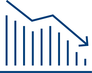 downward trend icon