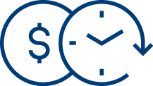 dollar and clock icon