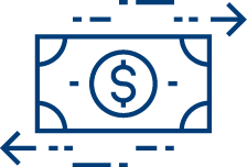 cash icon with arrows in both directions