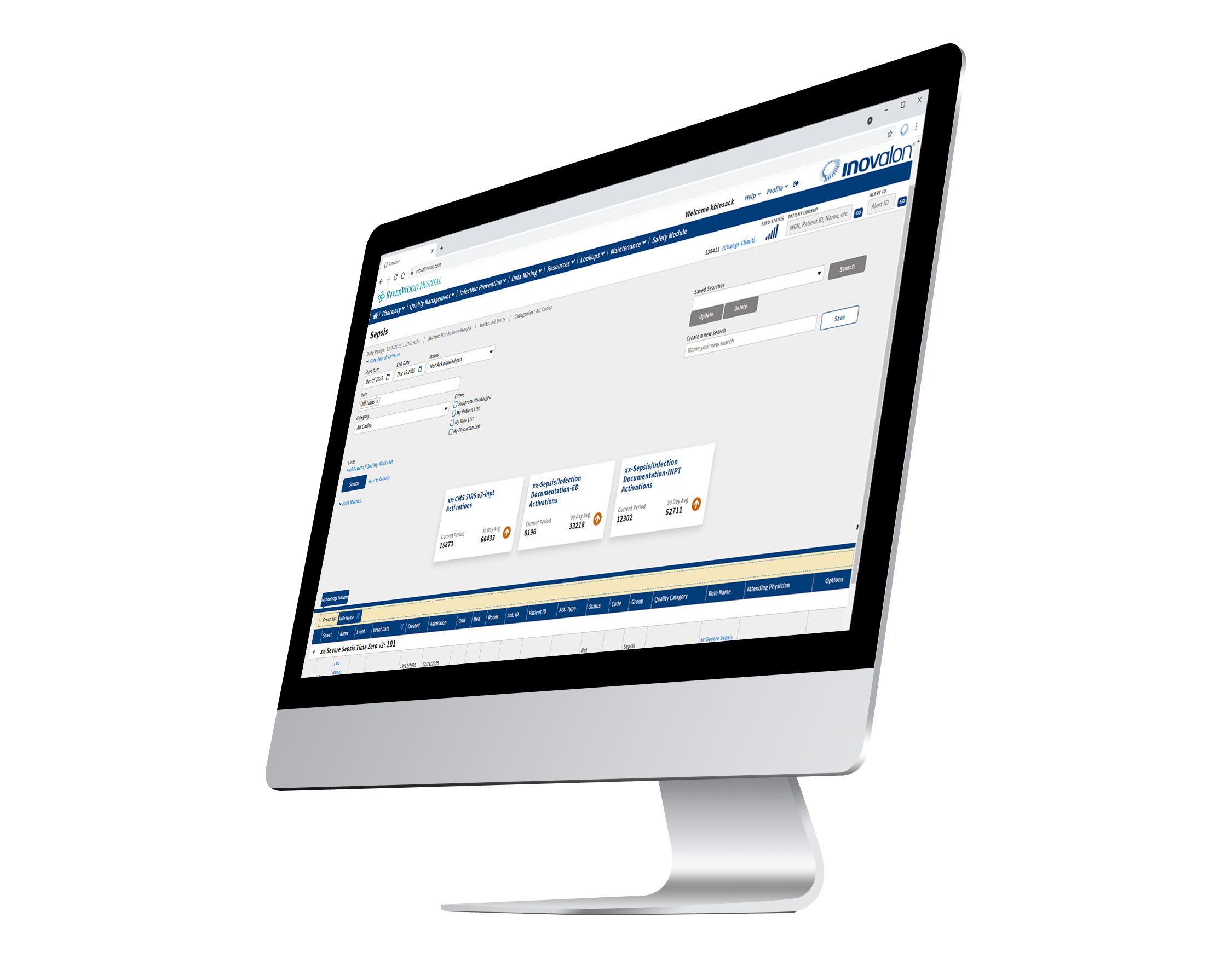 Quality Management product screenshot on desktop