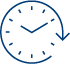 Clock icon representing 24/7 access
