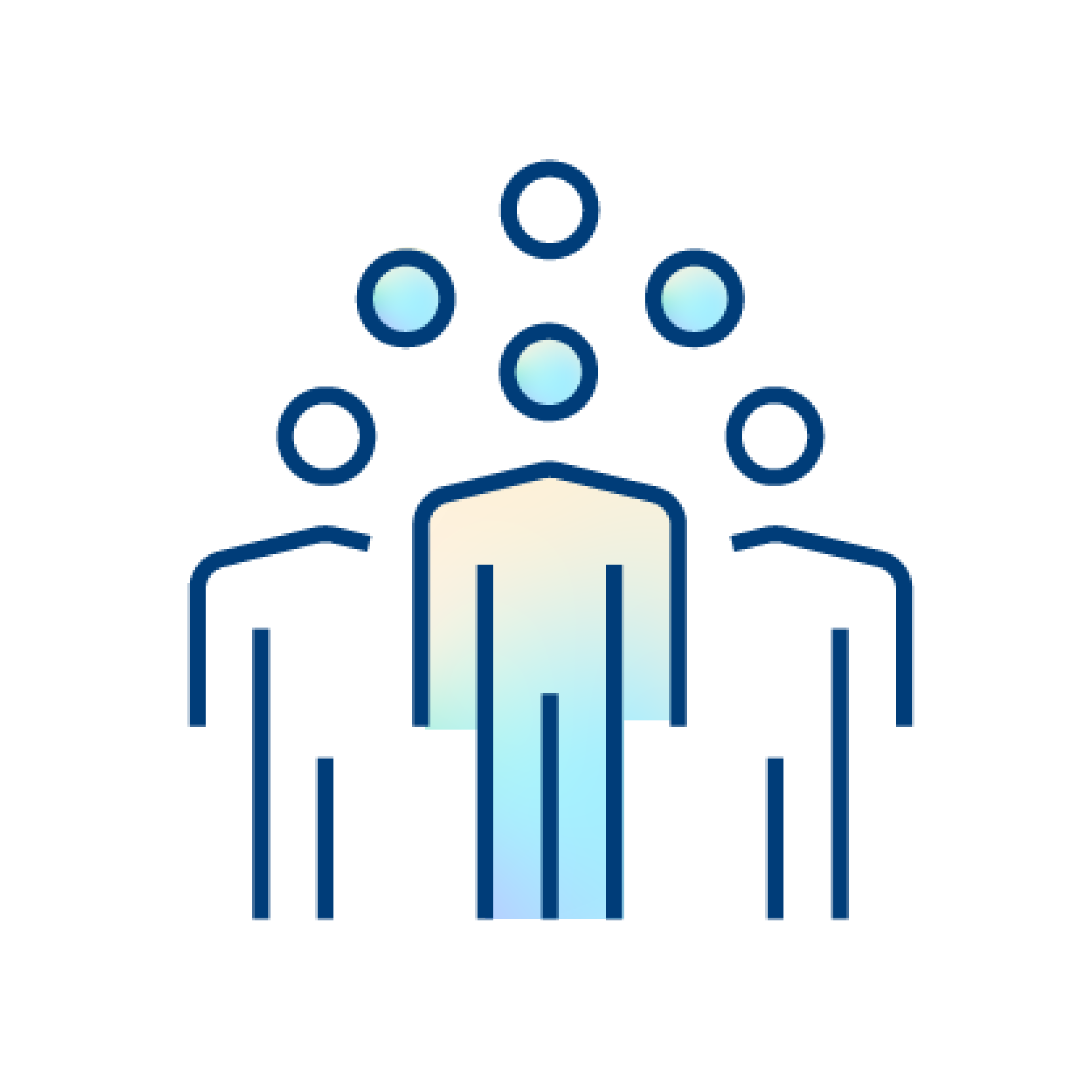 User network grouping matrix icon representing managed care plan enrollment scaling