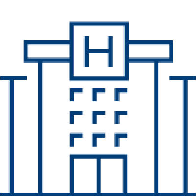 Acute care hospital icon