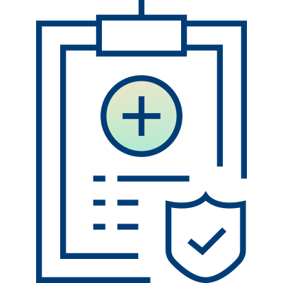 Patient registration clipboard icon