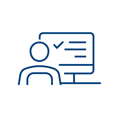 Review and investigate icon
