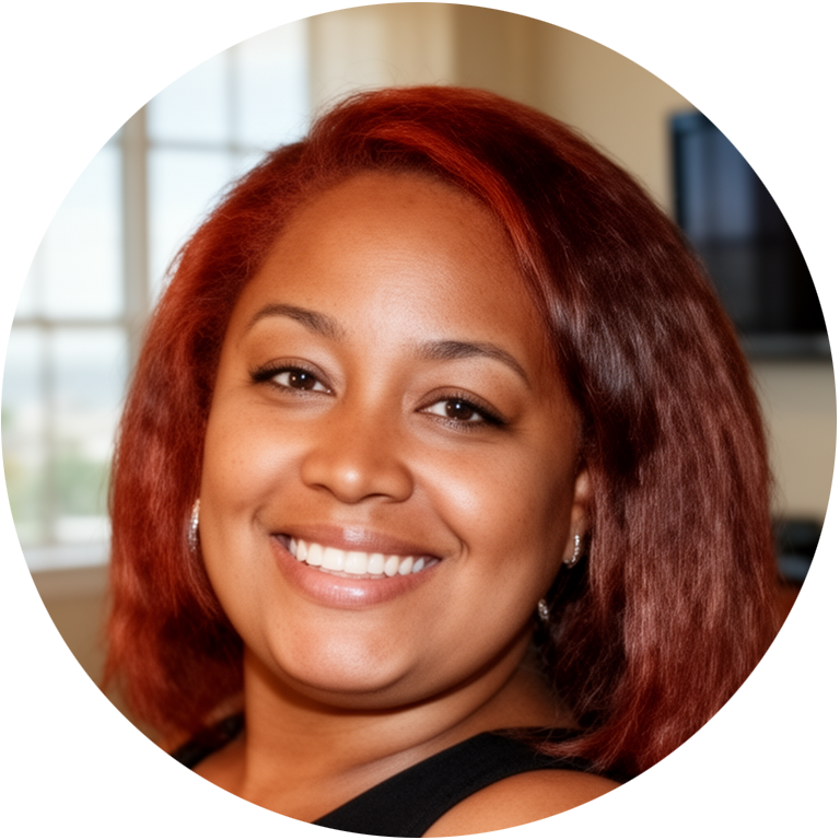 Kyler Williford headshot - Woman with red hair smiling for photo
