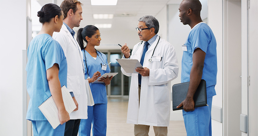 Medical professionals discussing