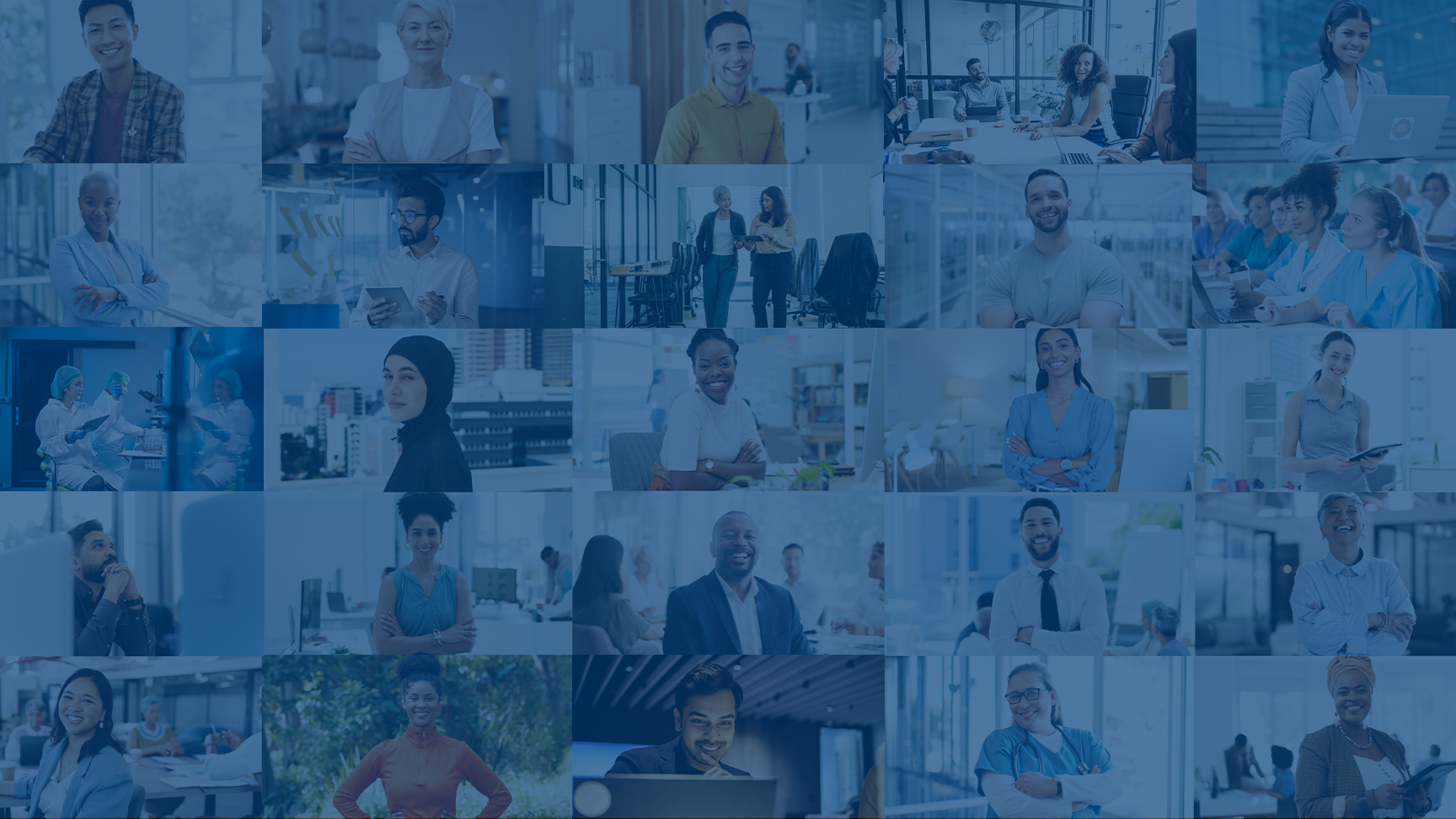 collage of healthcare professionals